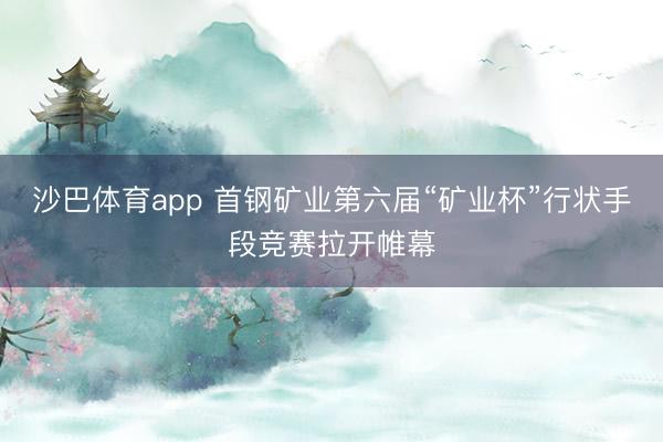 沙巴体育app 首钢矿业第六届“矿业杯”行状手段竞赛拉开帷幕