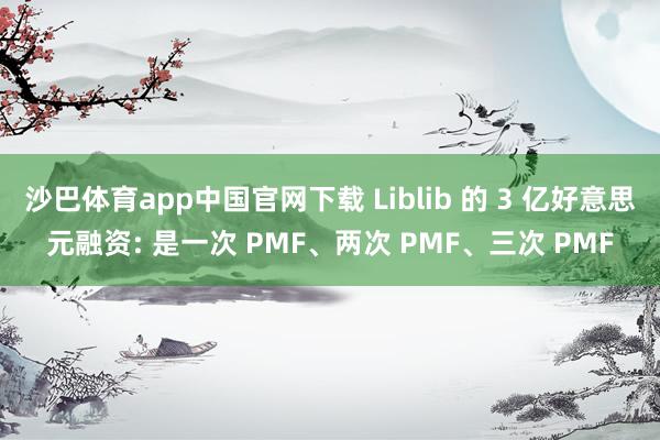 沙巴体育app中国官网下载 Liblib 的 3 亿好意思元融资: 是一次 PMF、两次 PMF、三次 PMF